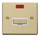 Scolmore VPBR753WH - 13A Fused ‘Ingot’ Connection Unit With Neon - White Deco Scolmore - Sparks Warehouse