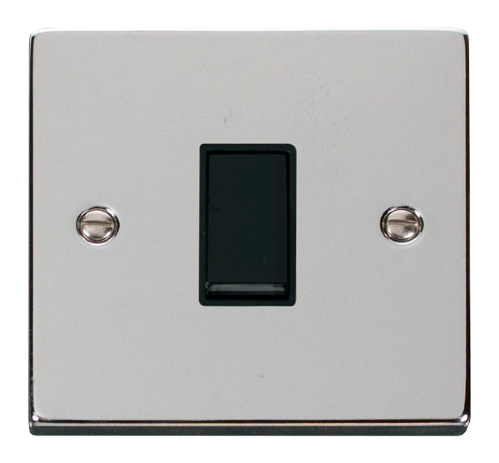 Scolmore VPCH011BK - 1 Gang 2 Way 10AX Switch - Black Deco Scolmore - Sparks Warehouse