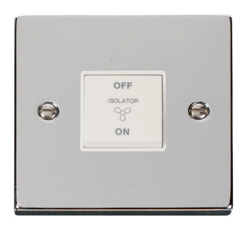 Scolmore VPCH020WH - 10A 1 Gang 3 Pole Fan Isolation Switch - White Deco Scolmore - Sparks Warehouse