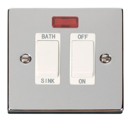 Scolmore VPCH024WH - 20A DP Sink/Bath Switch - White Deco Scolmore - Sparks Warehouse