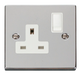 Scolmore VPCH035WH - 1 Gang 13A DP Switched Socket Outlet - White Deco Scolmore - Sparks Warehouse