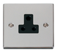 Scolmore VPCH038BK - 5A Round Pin Socket Outlet - Black Deco Scolmore - Sparks Warehouse