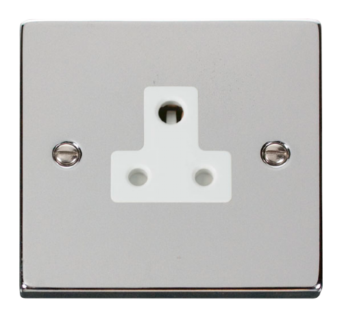 Scolmore VPCH038WH - 5A Round Pin Socket Outlet - White Deco Scolmore - Sparks Warehouse