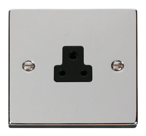 Scolmore VPCH039BK - 2A Round Pin Socket Outlet - Black Deco Scolmore - Sparks Warehouse