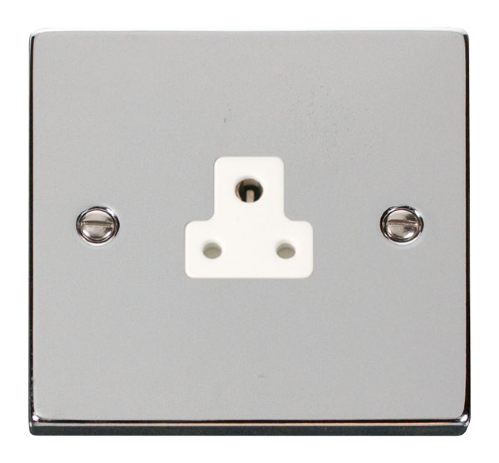 Scolmore VPCH039WH - 2A Round Pin Socket Outlet - White Deco Scolmore - Sparks Warehouse