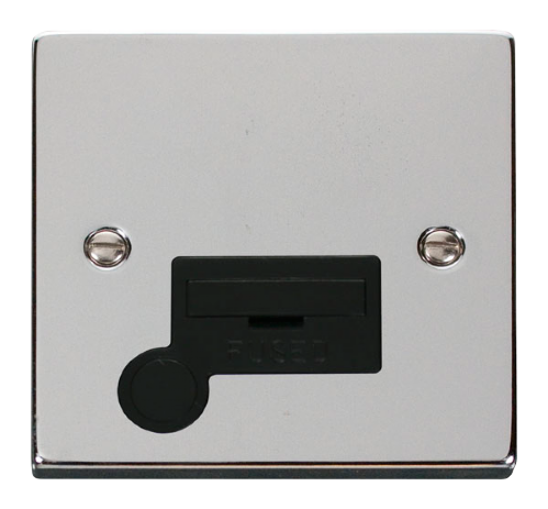 Scolmore VPCH050BK - 13A Fused Connection Unit With Flex Outlet - Black Deco Scolmore - Sparks Warehouse