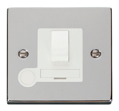 Scolmore VPCH051WH - 13A Fused Switched Connection Unit With Flex Outlet - White Deco Scolmore - Sparks Warehouse