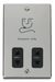 Scolmore VPCH100BK - Dual Voltage Shaver Socket Outlet 115/230V - Black Deco Scolmore - Sparks Warehouse