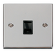 Scolmore VPCH115BK - Single RJ11 Socket  (Ireland/USA) - Black Deco Scolmore - Sparks Warehouse
