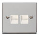 Scolmore VPCH121WH - Twin Telephone Socket Outlet Master - White Deco Scolmore - Sparks Warehouse