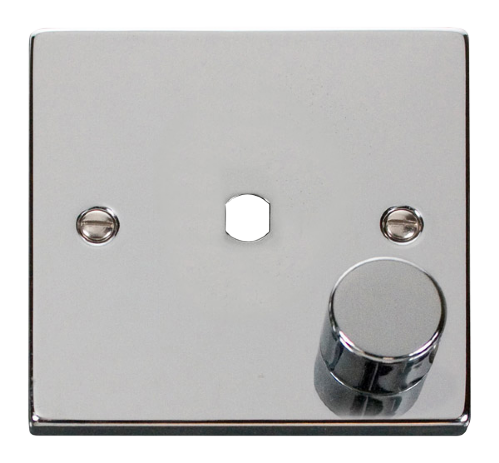Scolmore VPCH140PL - 1 Gang Single Dimmer Plate + Knob Deco Scolmore - Sparks Warehouse