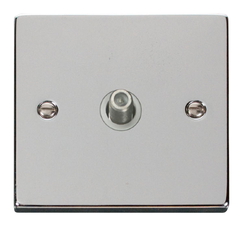 Scolmore VPCH156WH - 1 Gang Satellite Socket Outlet - White Deco Scolmore - Sparks Warehouse