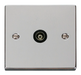 Scolmore VPCH158BK - Single Isolated Coaxial Socket Outlet - Black Deco Scolmore - Sparks Warehouse