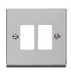 Scolmore VPCH20402 - 2 Gang GridPro® Frontplate - Polished Chrome GridPro Scolmore - Sparks Warehouse