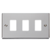 Scolmore VPCH20403 - 3 Gang GridPro® Frontplate - Polished Chrome GridPro Scolmore - Sparks Warehouse