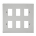 Scolmore VPCH20506 - 6 Gang GridPro® Frontplate - Polished Chrome GridPro Scolmore - Sparks Warehouse