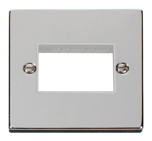 Scolmore VPCH403WH - 1 Gang Plate Triple Aperture - White Deco Scolmore - Sparks Warehouse