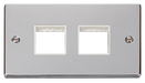 Scolmore VPCH404WH - 2 Gang Plate (2 x 2) Aperture - White Deco Scolmore - Sparks Warehouse