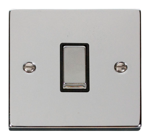 Scolmore VPCH411BK - 1 Gang 2 Way ‘Ingot’ 10AX Switch - Black Deco Scolmore - Sparks Warehouse