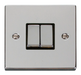 Scolmore VPCH412BK - 2 Gang 2 Way ‘Ingot’ 10AX Switch - Black Deco Scolmore - Sparks Warehouse