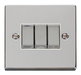 Scolmore VPCH413WH - 3 Gang 2 Way ‘Ingot’ 10AX Switch - White Deco Scolmore - Sparks Warehouse