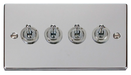 Scolmore VPCH424 - 4 Gang 2 Way 10AX Toggle Switch Deco Scolmore - Sparks Warehouse