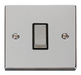 Scolmore VPCH425BK - 1 Gang Intermediate ‘Ingot’ 10AX Switch - Black Deco Scolmore - Sparks Warehouse
