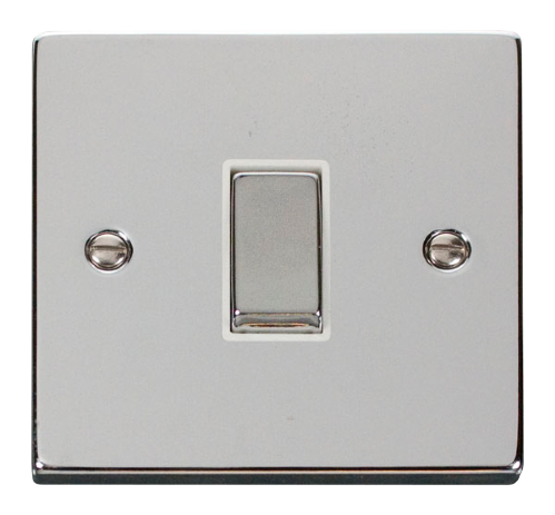 Scolmore VPCH425WH - 1 Gang Intermediate ‘Ingot’ 10AX Switch - White Deco Scolmore - Sparks Warehouse