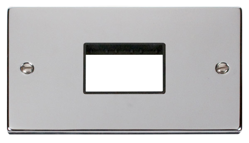 Scolmore VPCH432BK - Double MiniGrid® Plate Triple Aperture - Black Deco Scolmore - Sparks Warehouse