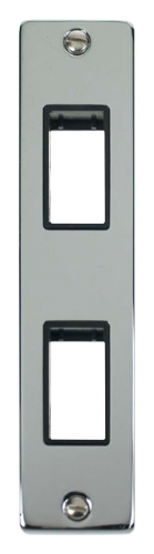 Scolmore VPCH472BK - Double Architrave Plate Aperture - Black Deco Scolmore - Sparks Warehouse