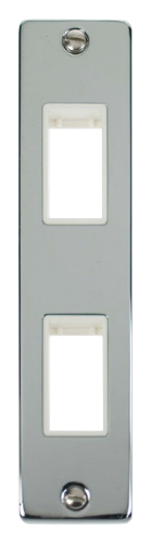 Scolmore VPCH472WH - Double Architrave Plate Aperture - White Deco Scolmore - Sparks Warehouse