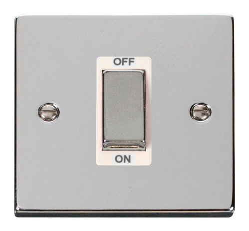 Scolmore VPCH500WH - Ingot 1 Gang 45A DP Switch - White Deco Scolmore - Sparks Warehouse