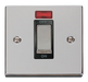 Scolmore VPCH501BK - Ingot 1 Gang 45A DP Switch With Neon - Black Deco Scolmore - Sparks Warehouse