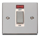 Scolmore VPCH501WH - Ingot 1 Gang 45A DP Switch With Neon - White Deco Scolmore - Sparks Warehouse