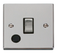 Scolmore VPCH522BK - 20A 1 Gang DP ‘Ingot’ Switch With Flex Outlet - Black Deco Scolmore - Sparks Warehouse