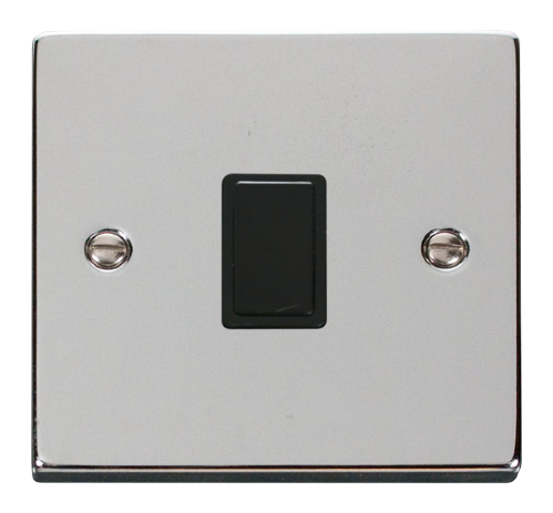 Scolmore VPCH622BK - 20A 1 Gang DP Switch - Black Deco Scolmore - Sparks Warehouse
