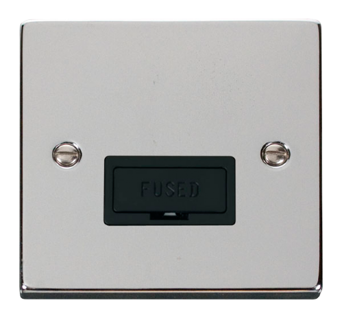 Scolmore VPCH650BK - 13A Fused Connection Unit - Black Deco Scolmore - Sparks Warehouse