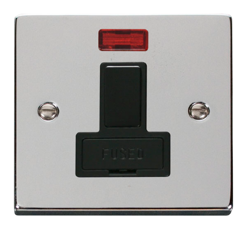 Scolmore VPCH652BK - 13A Fused Switched Connection Unit With Neon - Black Deco Scolmore - Sparks Warehouse