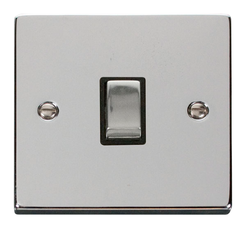 Scolmore VPCH722BK - 20A 1 Gang DP ‘Ingot’ Switch - Black Deco Scolmore - Sparks Warehouse