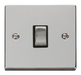 Scolmore VPCH722BK - 20A 1 Gang DP ‘Ingot’ Switch - Black Deco Scolmore - Sparks Warehouse