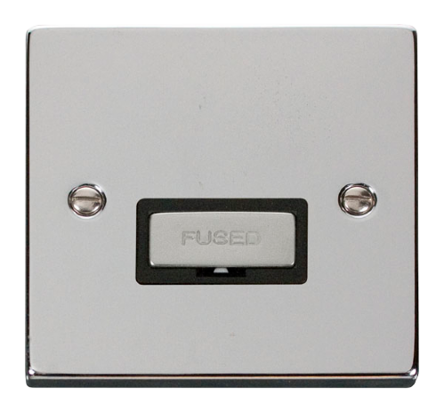 Scolmore VPCH750BK - 13A Fused ‘Ingot’ Connection Unit - Black Deco Scolmore - Sparks Warehouse