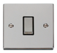 Scolmore VPCHBK-SMART1 - 1G Plate 1 Aperture Supplied With 1 x 10AX 2 Way Ingot Retractive Switch Module - Black Deco Scolmore - Sparks Warehouse