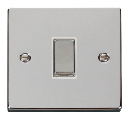 Scolmore VPCHWH-SMART1 - 1G Plate 1 Aperture Supplied With 1 x 10AX 2 Way Ingot Retractive Switch Module - White Deco Scolmore - Sparks Warehouse