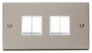 Scolmore VPPN019WH - 4 Gang 2 Way 10AX Switch - White Deco Scolmore - Sparks Warehouse