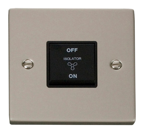 Scolmore VPPN020BK - 10A 1 Gang 3 Pole Fan Isolation Switch - Black Deco Scolmore - Sparks Warehouse