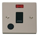 Scolmore VPPN023BK - 20A 1 Gang DP Switch With Flex Outlet And Neon - Black Deco Scolmore - Sparks Warehouse
