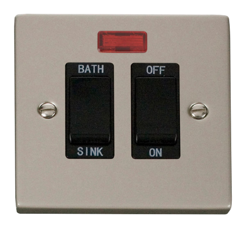 Scolmore VPPN024BK - 20A DP Sink/Bath Switch - Black Deco Scolmore - Sparks Warehouse
