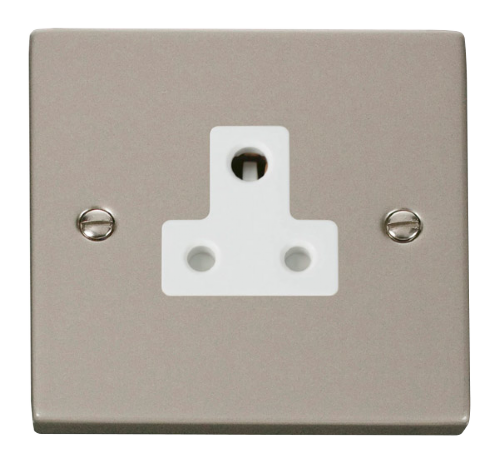 Scolmore VPPN038WH - 5A Round Pin Socket Outlet - White Deco Scolmore - Sparks Warehouse