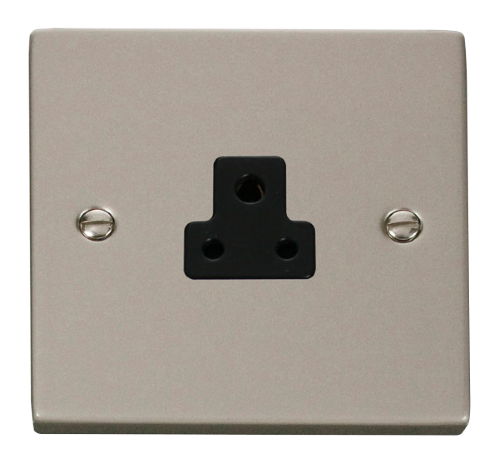 Scolmore VPPN039BK - 2A Round Pin Socket Outlet - Black Deco Scolmore - Sparks Warehouse