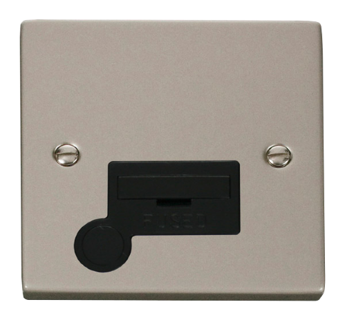 Scolmore VPPN050BK - 13A Fused Connection Unit With Flex Outlet - Black Deco Scolmore - Sparks Warehouse